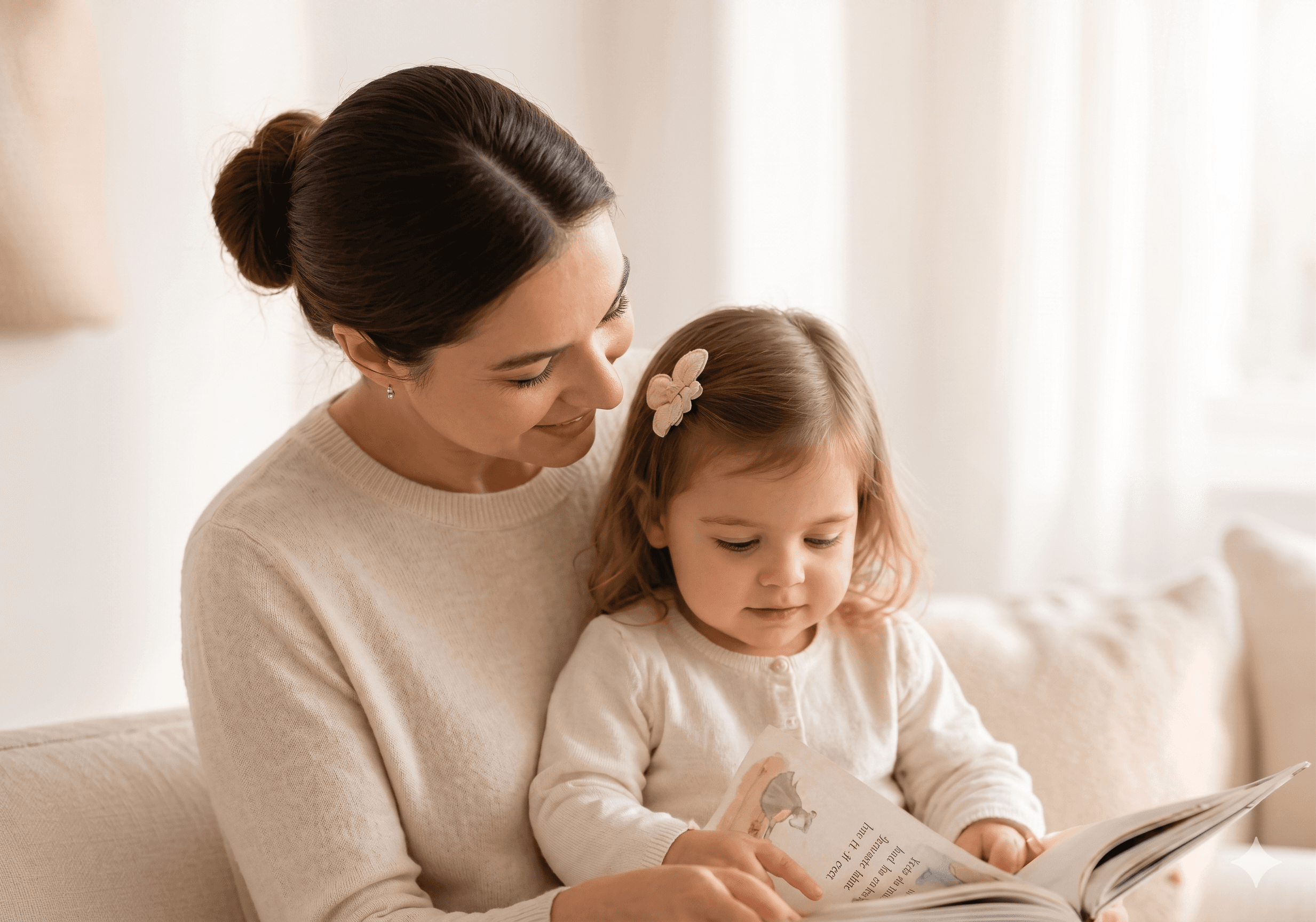 Nanny reading to a child